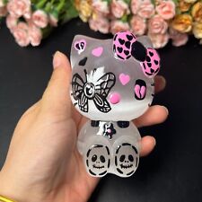 Random Colorful Selenite Hello Kitty Crystal Quartz Carving Healing Butterfly picture
