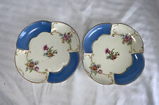 Antique Karlovy Vary Pair Of Hand painted Porcelain Trinket Plates picture
