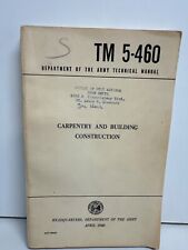 US Miltiary TM 5-460 Carpentry and Building Construction April 1960 picture