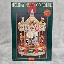 Vintage 1996 Maisto Holiday Merry Go Round animated Illuminated music box picture