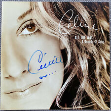 Celine Dion Signed In Person All The Way A Decade of Song CD Cover - Authentic  picture