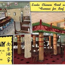c1940s Chicago IL Dearborn St Nankin Chinese Food Restaurant Interior China A215 picture