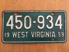 1959 West Virginia License Plate Tag  picture