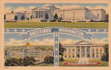 1941 Washington (DC) Greetings From Larger Not Large Letter C119 Linen Postcard picture