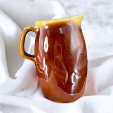 Vintage Hull Pottery Small Creamer Pitcher Brown Drip Glaze Ceramic USA Made Vtg picture