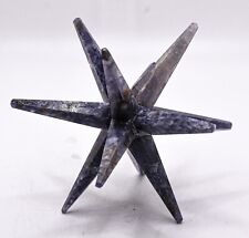 83mm Rich Blue Purple Iolite 12 Point Crafted Star Crystal Mineral Specimen Indi picture