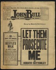 JOHN BULL newspaper London 3/16 1918 Let Them Prosecute Me Horatio Bottomley picture