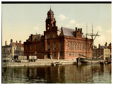 England. Yarmouth. Town Hall. Vintage photochrome by P.Z, photochrome Zurich  picture