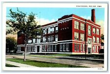 c1930's High School Building Campus Red Oak Iowa IA Unposted Vintage Postcard picture