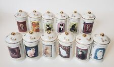 1995 Lenox Cats Of Distinction Spice Jars Set of 12 w/orig boxes picture