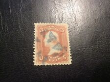 Vintage Stamp: Used U.S 3 cents George Washington rose F-Grill Issue of 1867  picture