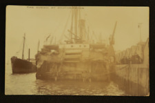 The Suevic at Southampton Docks After Crash at Lizard Rocks Postcard Steamship picture