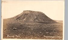 ROUND TOP thermopolis wy real photo postcard rppc wyoming natural hill ~rare picture