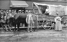 Ezra Meeker Wagon Seattle To Washington DC WA Reprint Postcard picture