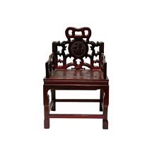 Chinese Rosewood Handmade Miniature Armchair Display Decor Art ws2965 picture