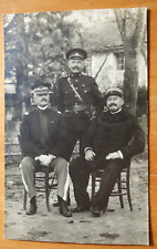 WW1 General Pershing seated portrait with 2 unidentified real photo postcard picture