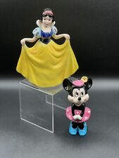 Vintage Walt Disney Snow White Lifting Dress & Minnie Mouse Figurine picture