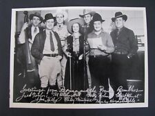 VTG BAND PHOTO 1936 PRAIRIE RAMBLERS PATSY MONTANA SALTY HOLMES + CALENDAR ++ picture