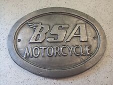 BSA Motorcycle Cast Aluminium Sign Not Cast Iron Garage Decoration Bike Plaque picture