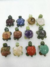 5pcs mixed Natural Quartz carved crystal turtle skull reiki healing decoration picture