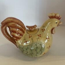 Floral COLORFUL ROOSTER TEA POT  Amscan 7 Tall x 9 Long picture