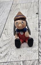Miniature Pinocchio Clay Figurine Fairytale Nursery Rhymes Vintage 1.5” Tall picture