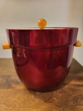 vintage red ice bucket glass picture