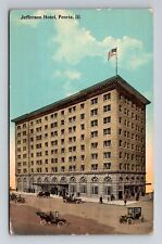 Peoria, IL-Illinois, Jefferson Hotel Advertising Antique c1913, Vintage Postcard picture
