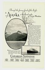 1931 Canadian National Alaska Thousand Miles Scenic Wonders Ship Magazine Ad picture