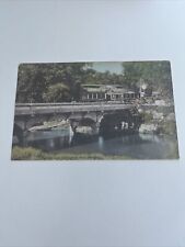 LINEN  Postcard--MISSOURI--Noel--Shadow Lake Pavilion--Bridge--Gas Sign 12 cents picture
