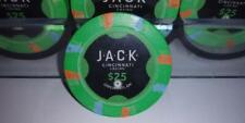 10 Jack Cincinnati Primary $25 Real Clay Paulson Poker Chips CASINO USED picture
