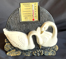 Vintage MCM Miller Studio Chalkware - 3D Swans Bathometer - Nice Details picture