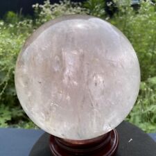 15.77LB Top Natural White Quartz Sphere Carved Crystal Ball Healing Gift.WQ27 picture