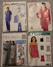 Lot of 4 Vintage Uncut McCalls NewLook Easy woman Sewing Patterns sizes A, B and picture