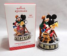 2014 Hallmark Ornament Lights Camera Action Mickey and Goofy Light and Sound picture