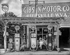 1935 RURAL W Virginia AMOCO GAS STATION Railway Express Office   8.5X11 Photo picture
