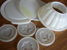 Vtg. Tupperware #616-5 Jello Mold 4 Patterns Jel-N-Serve With Lid and Platter VG picture