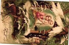 Vintage Postcard- Nativity scene picture