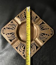 Antique Arts and Crafts Stylish Large Copper Ashtray Deco picture