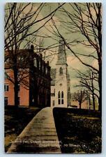 1909 Science Hall Chapel Bowman Hall Cornell College Mt. Vernon Iowa IA Postcard picture