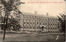 Vtg 1909 Wheaton Seminary Lucy Larcum Hall Norton Massachusetts MA Postcard picture