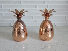 Frederick Cooper Attributed Pair Brass Pineapple Sculpture Trinket Boxes 4