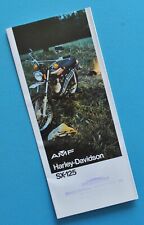 Original Vintage 1974 Harley Davidson Brochure SX125 Motorcycle Dealer Stamp picture