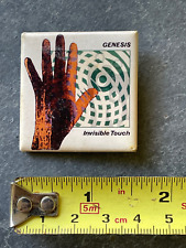 AWESOME Vintage 1980's GENESIS INVISIBLE TOUCH Pinback Pin Back Button Band picture