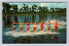 Cypress Gardens FL-Florida, Aquamaids on Waterskis, Antique Vintage Postcard picture