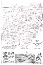 Ohio's Underground [Slave] Trails [to Canada] - Map - W. H. Siebert - 1951 picture