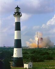 Atlas-Centaur rocket launches behind Cape Canaveral lighthouse Photo Print picture