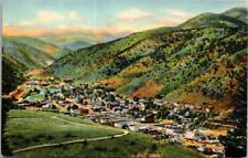 Vtg IDAHO SPRINGS CO Postcard Highway 40 Aerial Clear Creek Canon picture