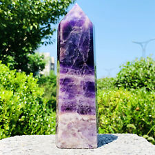 2.54LB Natural Dream Amethyst Crystal Column Magic Wand Obelisk Point Healing picture
