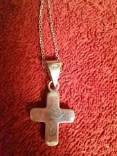 925 Sterling Crucifix on 20 in unmarked chain Cross Religion Christian symbol picture